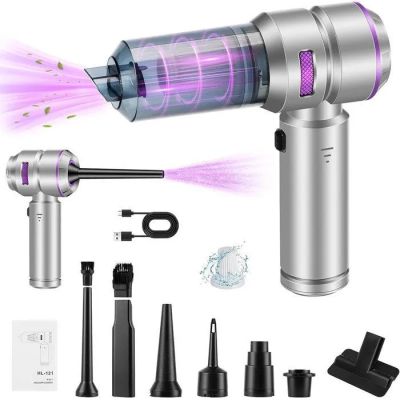 a close up of a blow dryer with various items in it