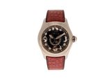 une photo d'une montre-bracelet avec un bracelet rouge