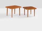 pair of mid century danish teak side tables
