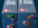 two boxes of legos sitting on top of each other