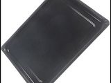 black plastic tray with a lid for a large pan on a white background