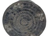 an image of a stone plate with a design on it
