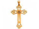 une image représentant une croix en bois avec un diamant au centre