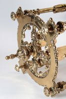 Lustre cage à quatre feux de lumière en bronze ciselé et dor… (photo 6)