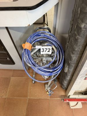 a hose that is connected to a water heater