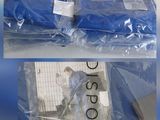 two pictures of a couple of blue shirts sitting on top of a table