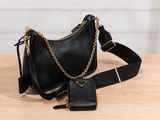 leather cross body bag with chain strap and wrist strap