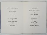an open book with a black and white picture on it