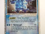 the card is on a white surface and has a blue and white design