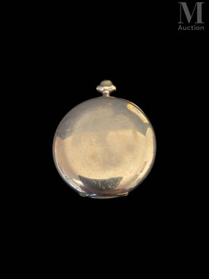 an image of a silver pocket watch on a black background