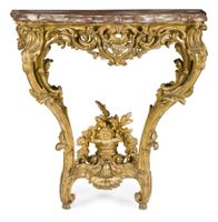 CONSOLE EN BOIS DORÉ