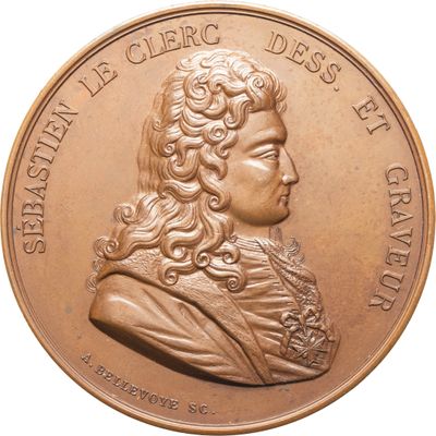 une image représentant une médaille de bronze sur laquelle figure le portrait d'un homme