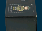 a black box with a picture of a man on it
