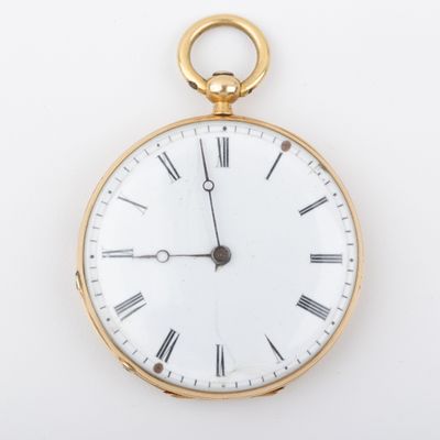 Montre de col double boîtier or 18K