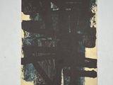 l'image d'une peinture en noir et blanc sur un mur blanc