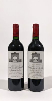 deux bouteilles de vin rouge posées l'une à côté de l'autre sur une surface blanche