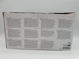 a box that is open on a white surface
