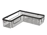 un panier de douche noir sur fond blanc