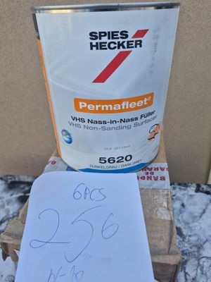 Lot de 6 bidons d’apprêt Spies Hecker Permafleet gris foncé,…