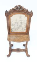 Billet doux en bois naturel mouluré et sculpté à décor de nœ… (photo 6)