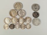a lot of coins that are sitting on a table