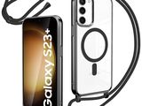 a close up of a cell phone with a lanyard attached to it
