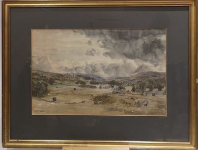 Peter FOSTER ( 1919 - 2010) Vue de paysage Aquarelle, signée…