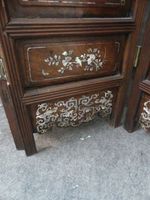 CHINE - Paravent en bois à 4 feuilles à décor incrusté de na… (photo 4)