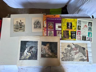 a lot of different pictures on the table together