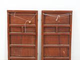 pair of mid - century walnut dressers with drawers