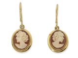 une image représentant une paire de boucles d'oreilles et le profil d'une femme