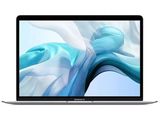 an apple macbook air laptop with a blue screen and a white background