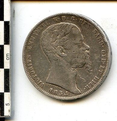 Italie. Victor-Emmanuel II. 5 Lires.