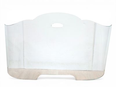 Pare-feu en verre courbé et ajouré H : 60 cm l : 100 cm