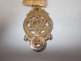 an image of a gold medal with a star of david on it