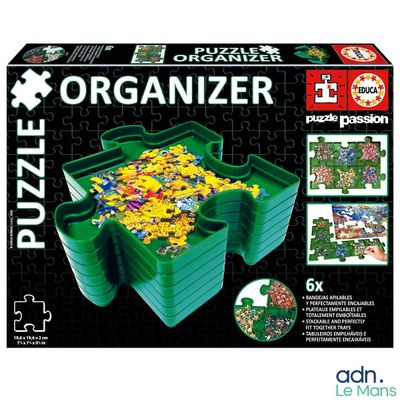 Boîte de rangement pour puzzles contenant 6 puzzles