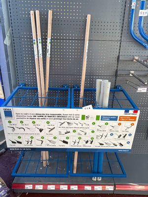 a rack with a bunch of tools on it in a store