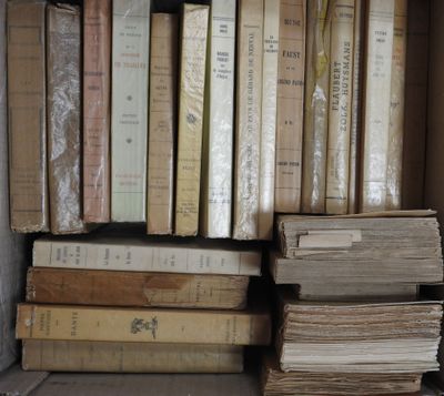 beaucoup de livres qui traînent sur une étagère