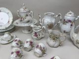 many different types of china on the table