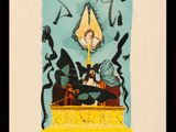 an image of a painting of a woman sitting on top of a bed