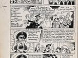 a black and white comic strip with an image of a man on a boat