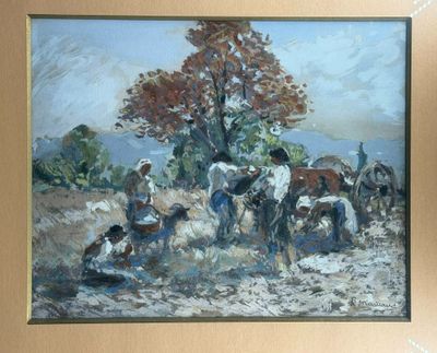 MAILLAUD Fernand (1862-1948) Scène de labours