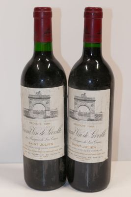 deux bouteilles de vin posées sur une table l'une à côté de l'autre