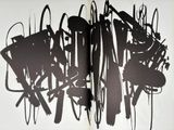 a black and white drawing of a bunch of tools on a book