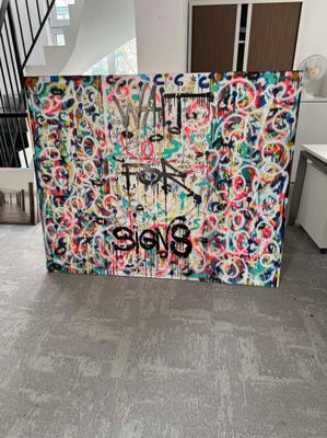 Tableau street Art "WAIT FOR SIGNS"