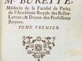 an old book with a black and white image of the title of a book