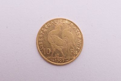 une pièce d'or représentant un cheval sur un fond blanc