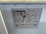 a sign on the side of a refrigerator that says mafrol