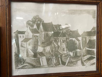 Yvon LABARRE (1943-2008) Vue de village.