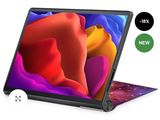 un gros plan d'un ordinateur portable avec un écran coloré